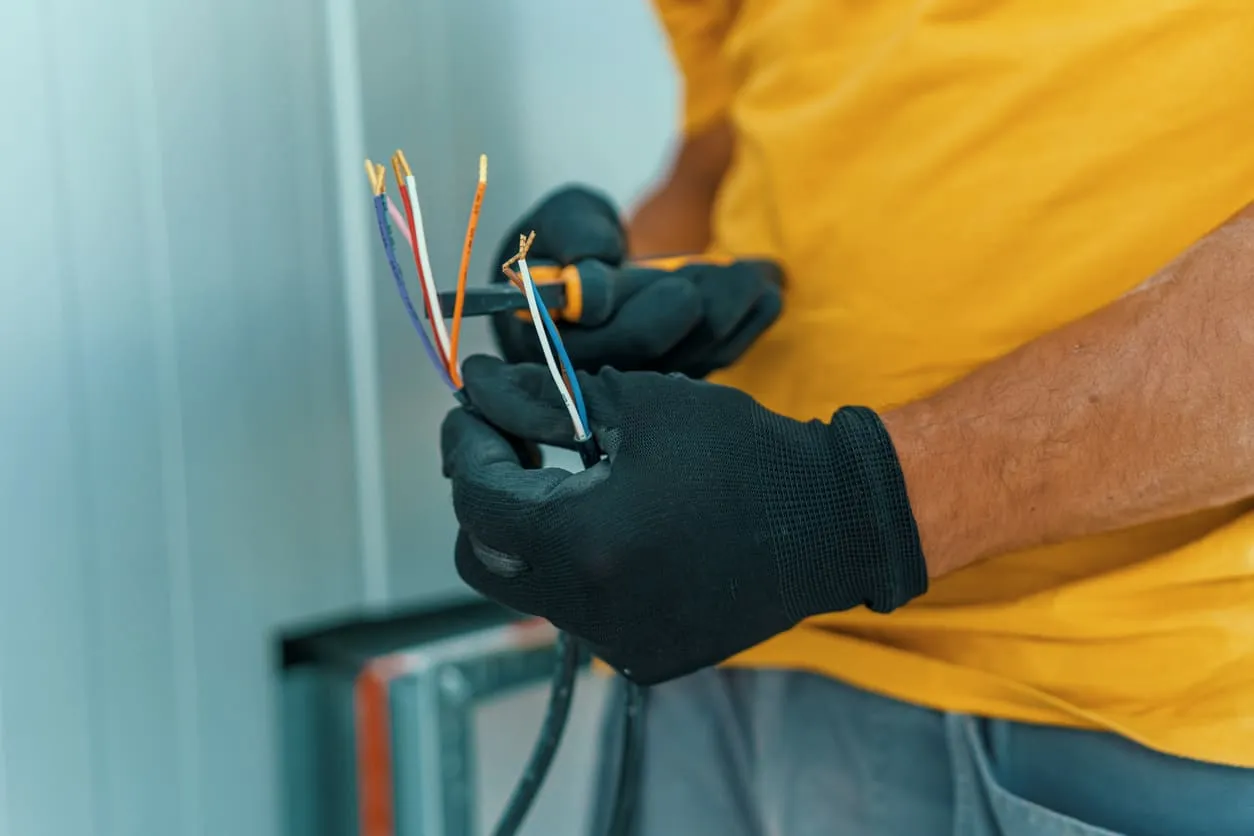 Electrician with Wires