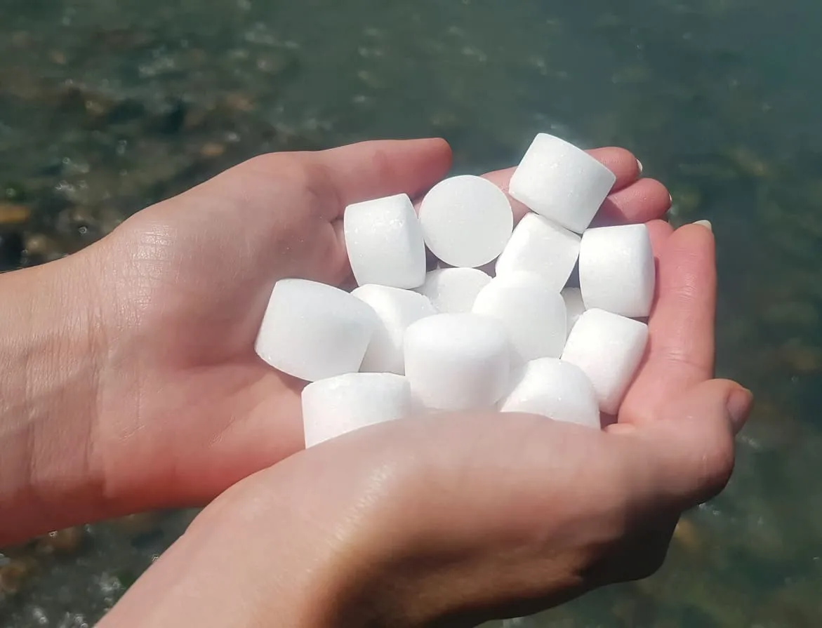 Close Up of Water Softener Salt